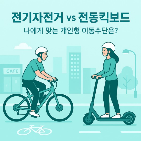 전기자전거 vs 전동킥보드 나에게 맞는 개인형 이동수단은?